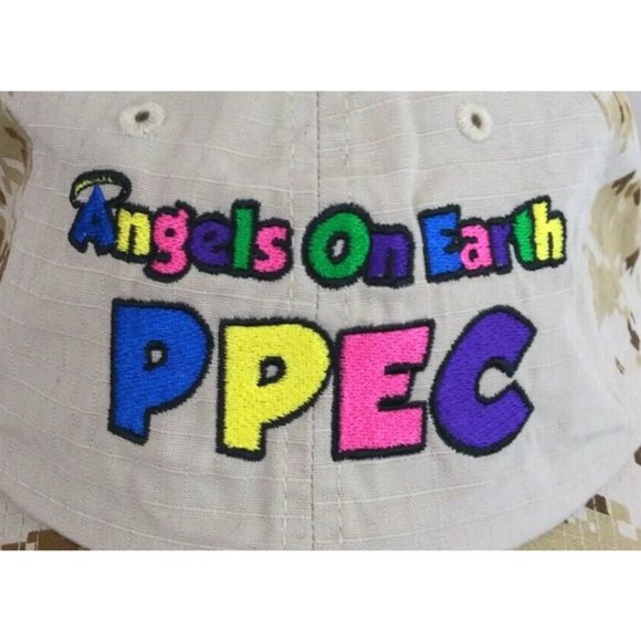 Angels On Earth PPEC Pixelated Camo Embroidered Adjustable Baseball Cap - Picture 2 of 7